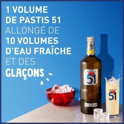 Pastis 51 - Apéritif anisé - Pastis de Marseille - 45,0% Vol. - 450c