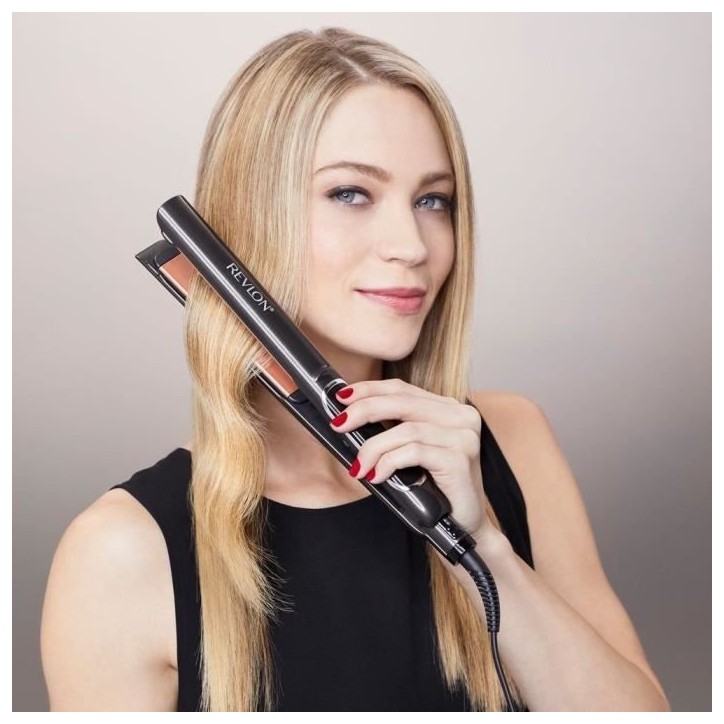 Lisseur REVLON Salon Straight Copper Smoth Styler RVST2175E - plaque céramique - de 80° a 235°C Lisseur REVLON Salon Straight Copper Smoth Styler RVST2175E - plaque céramique - de 80° a 235°C