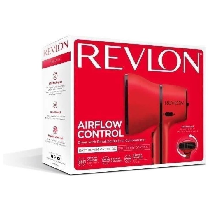 Seche-cheveux Revlon AirFlow control RVDR5320E Rouge