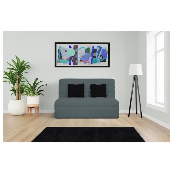 DUNLOPILLO Banquette BZ 2 places - Gris - ReVEUR