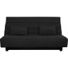 Banquette Clic clac 2 places REVEUR - Tissu noir - Matelas DUNLOPILLO