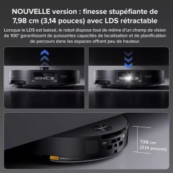 ROBOROCK SAROS 10 R&D System - Aspirateur Robot Laveur avec Base entie