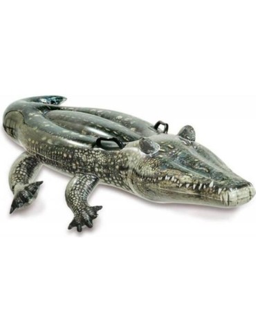 Bouée gonflable Alligator a chevaucher INTEX - Dimensions 170 x 86 cm - Pour enfants a partir de 3 ans