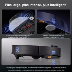 ROBOROCK SAROS 10 R&D System - Aspirateur Robot Laveur avec Base entie