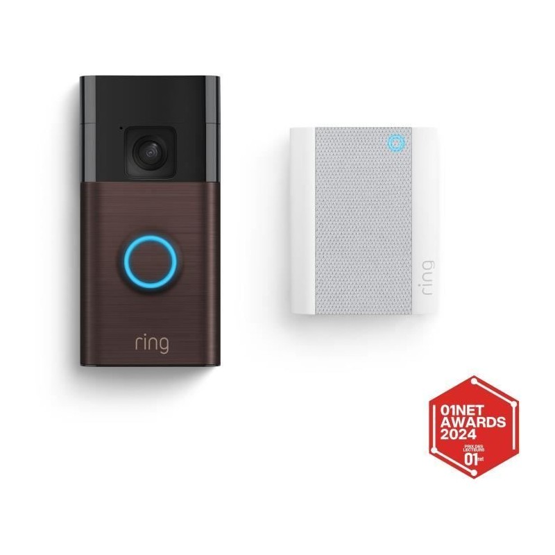 Sonnette vidéo sans fil - RING - HD 1440p en plan moyen - Notificatio