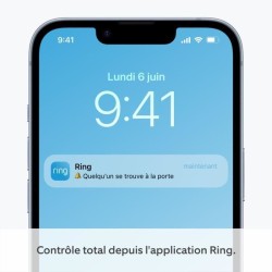 Sonnette vidéo sans fil - RING - HD 1440p en plan moyen - Notificatio