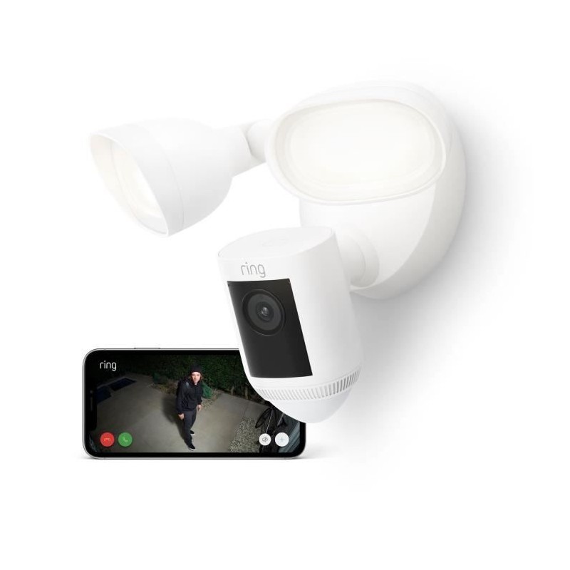 Caméra de surveillance - RING - Spotlight Cam Pro sur secteur - Blanc Caméra de surveillance - RING - Spotlight Cam Pro sur secteur - Blanc