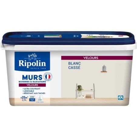 Peinture deco murs, boiseries & radiateurs - RIPOLIN - 467079 - Blanc