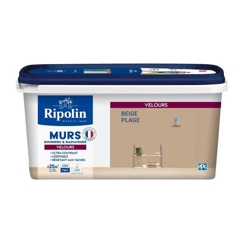Peinture deco murs, boiseries & radiateurs - RIPOLIN - 468428 - Beige