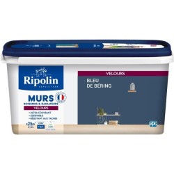 Peinture Intérieure - Ripolin - Bleu de Béring - 2,5L - Velours - Ha