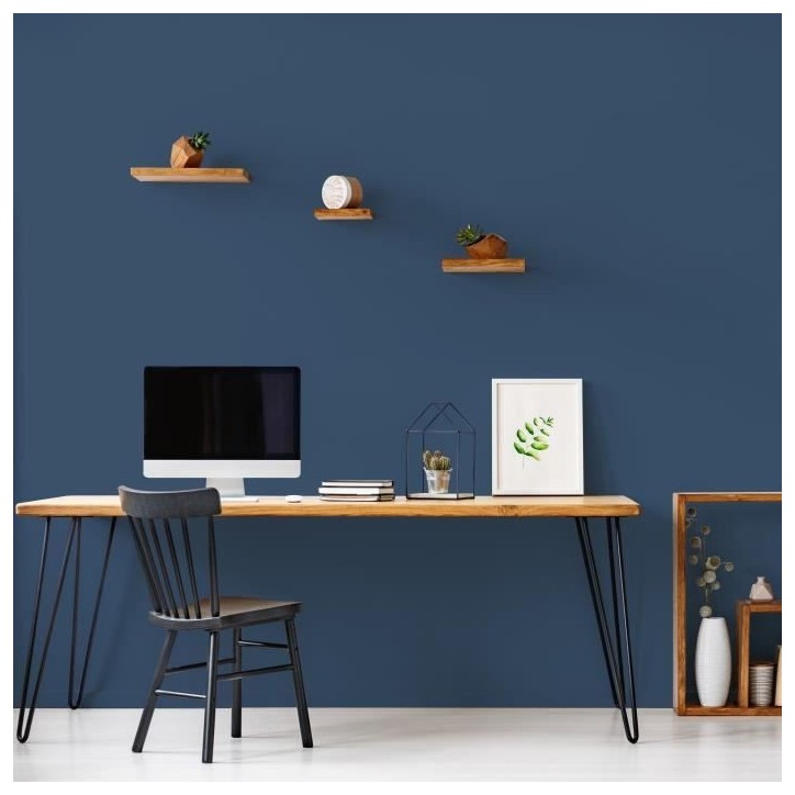 Peinture Intérieure - Ripolin - Bleu de Béring - 2,5L - Velours - Haute Opacité Peinture Intérieure - Ripolin - Bleu de Béring - 2,5L - Velours - Haute Opacité