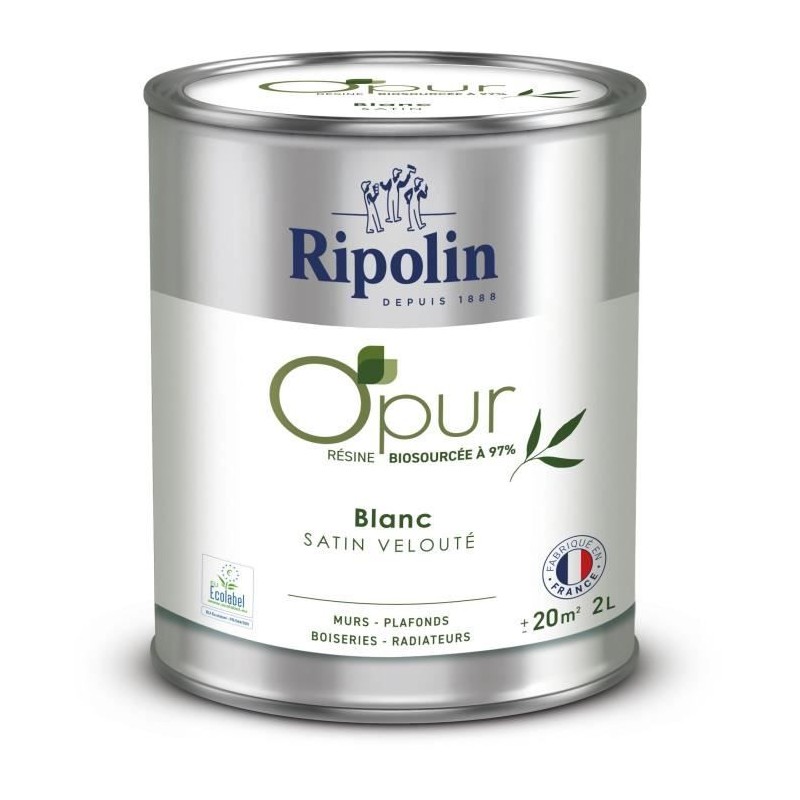 Peinture O'PUR murs, boiseries & radiateurs - RIPOLIN - 472822 - Blanc Peinture O'PUR murs, boiseries & radiateurs - RIPOLIN - 472822 - Blanc