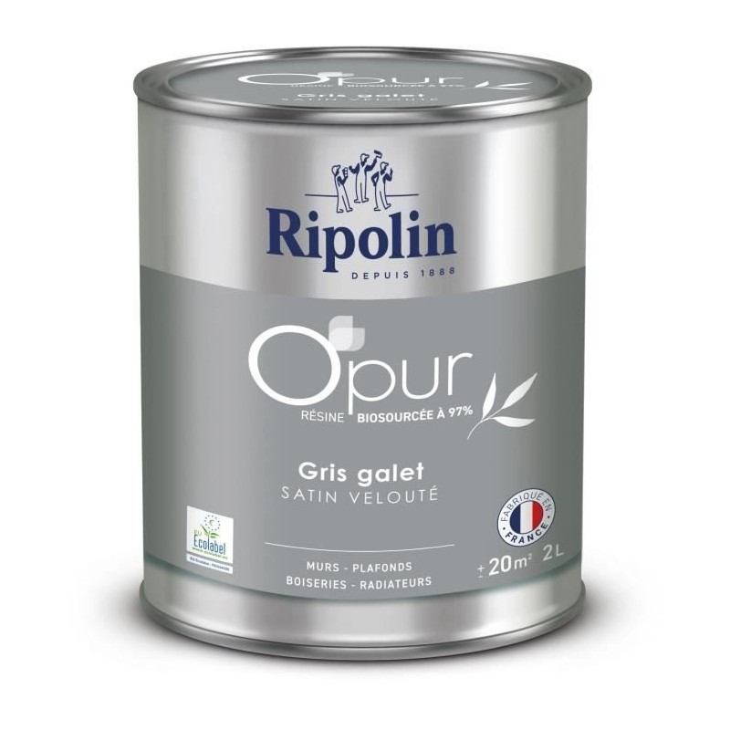 Peinture O'PUR murs, boiseries & radiateurs - RIPOLIN - 472824 - Gris Peinture O'PUR murs, boiseries & radiateurs - RIPOLIN - 472824 - Gris
