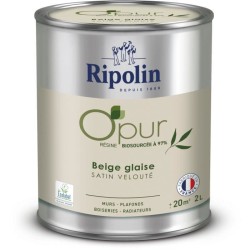 O'pur murs boiseries radiateurs beige glaise satin velouté - RIPOLIN