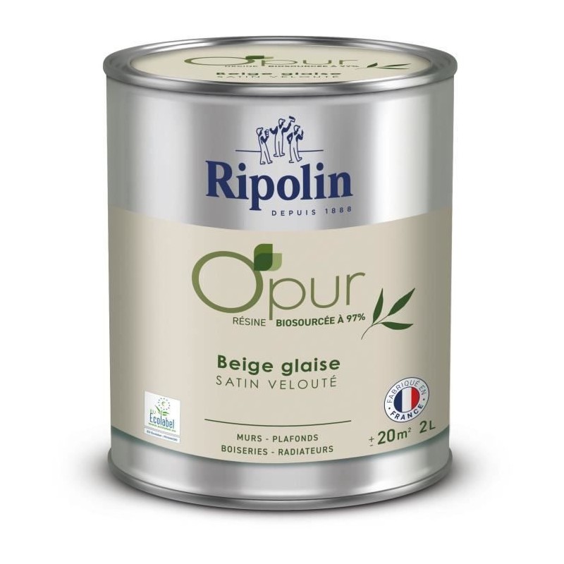 O'pur murs boiseries radiateurs beige glaise satin velouté - RIPOLIN O'pur murs boiseries radiateurs beige glaise satin velouté - RIPOLIN