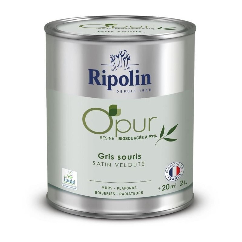 Peinture O'PUR murs, boiseries & radiateurs - RIPOLIN - 472827 - Gris Peinture O'PUR murs, boiseries & radiateurs - RIPOLIN - 472827 - Gris