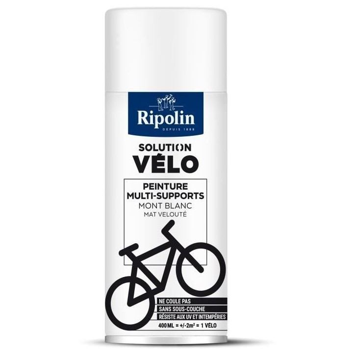 Solution vélo - RIPOLIN - 0,4 L - Blanc mat Solution vélo - RIPOLIN - 0,4 L - Blanc mat
