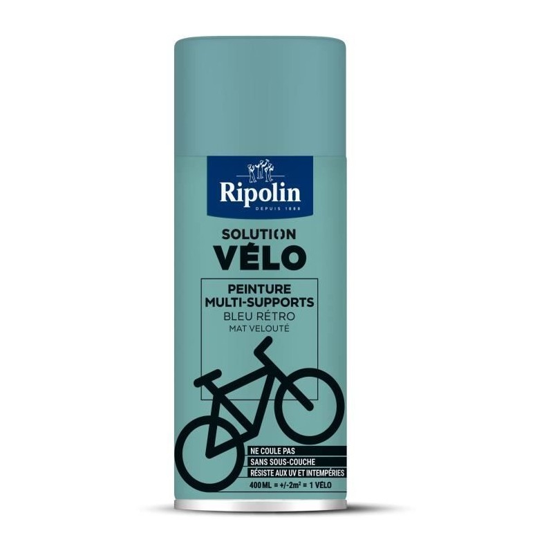 Solution vélo - RIPOLIN - 0,4 L - Bleu retro mat Solution vélo - RIPOLIN - 0,4 L - Bleu retro mat