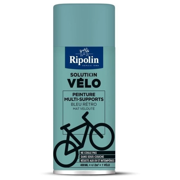 Solution vélo - RIPOLIN - 0,4 L - Bleu retro mat Solution vélo - RIPOLIN - 0,4 L - Bleu retro mat