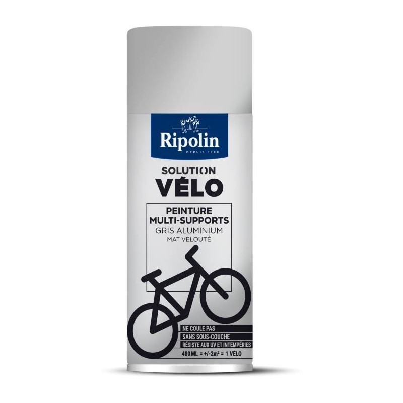 Solution vélo - RIPOLIN - 0,4 L - Gris alu mat Solution vélo - RIPOLIN - 0,4 L - Gris alu mat