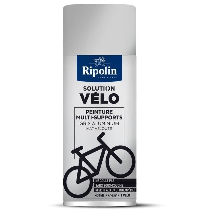 Solution vélo - RIPOLIN - 0,4 L - Gris alu mat Solution vélo - RIPOLIN - 0,4 L - Gris alu mat