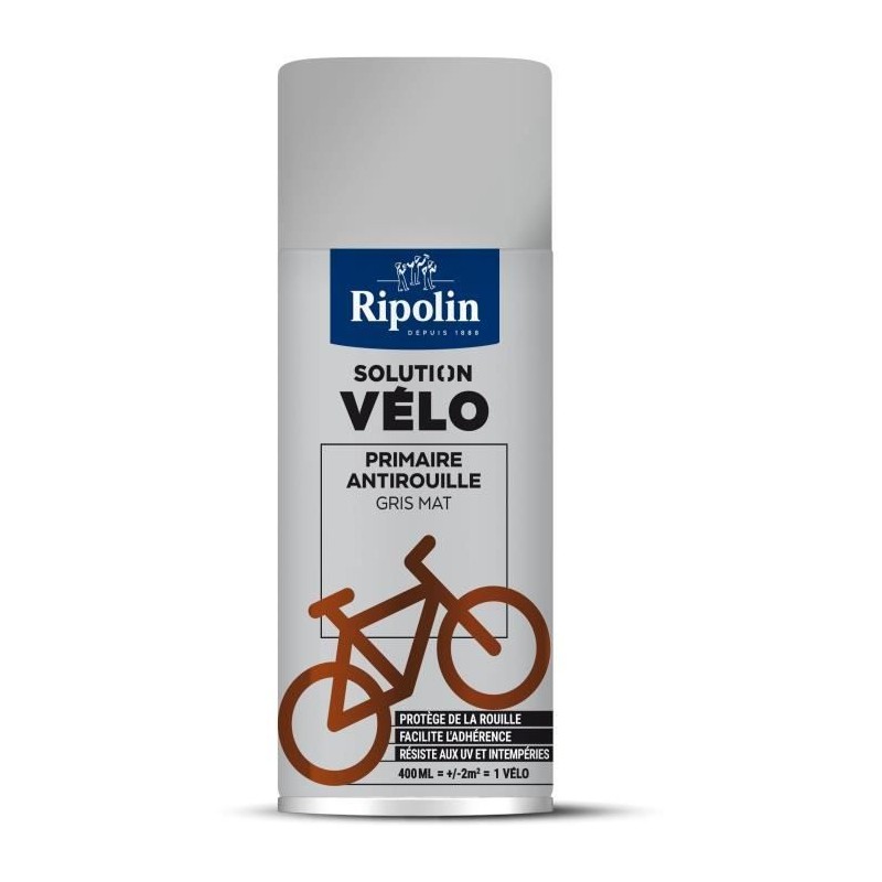 Solution vélo - RIPOLIN - 0,4 L - Primaire antirouille mat Solution vélo - RIPOLIN - 0,4 L - Primaire antirouille mat
