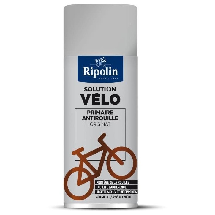 Solution vélo - RIPOLIN - 0,4 L - Primaire antirouille mat Solution vélo - RIPOLIN - 0,4 L - Primaire antirouille mat
