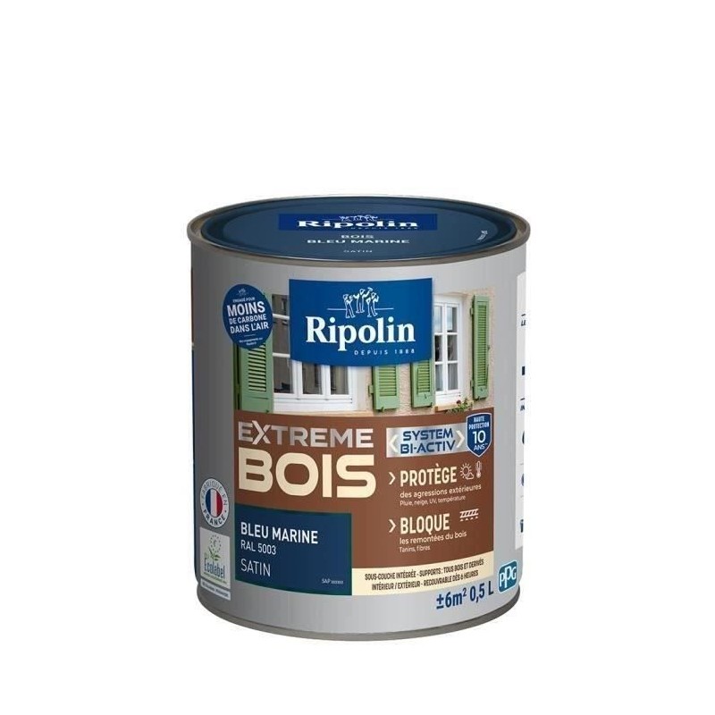 RIPOLIN Peinture Bois Satin Haute Protection 10 ans qui Protege et Mag RIPOLIN Peinture Bois Satin Haute Protection 10 ans qui Protege et Mag