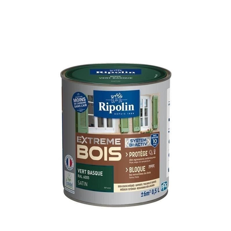 RIPOLIN Peinture Bois Satin Haute Protection 10 ans qui Protege et Mag RIPOLIN Peinture Bois Satin Haute Protection 10 ans qui Protege et Mag