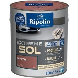 RIPOLIN Peinture pour sol intérieur et extérieur - Tomette satin - 2