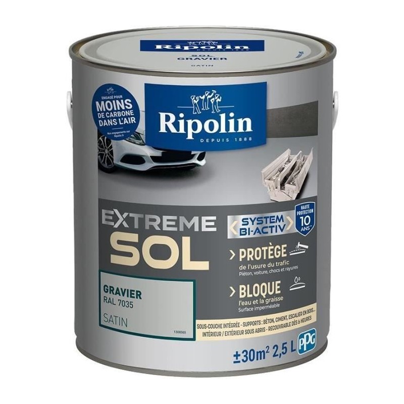 RIPOLIN PROTECTION EXTREME SOL GRAVIER RAL 7035 SATIN 2,5 L RIPOLIN PROTECTION EXTREME SOL GRAVIER RAL 7035 SATIN 2,5 L