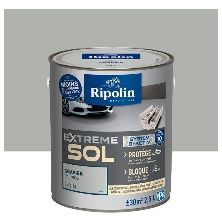 RIPOLIN PROTECTION EXTREME SOL GRAVIER RAL 7035 SATIN 2,5 L RIPOLIN PROTECTION EXTREME SOL GRAVIER RAL 7035 SATIN 2,5 L