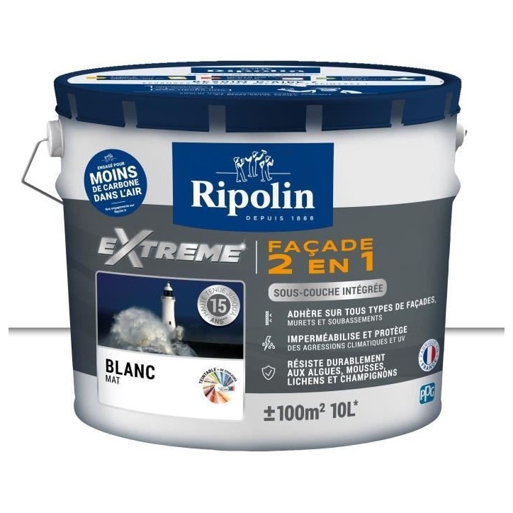 RIPOLIN PROTECTION EXTREME FACADE BLANC Mat 10 L RIPOLIN PROTECTION EXTREME FACADE BLANC Mat 10 L