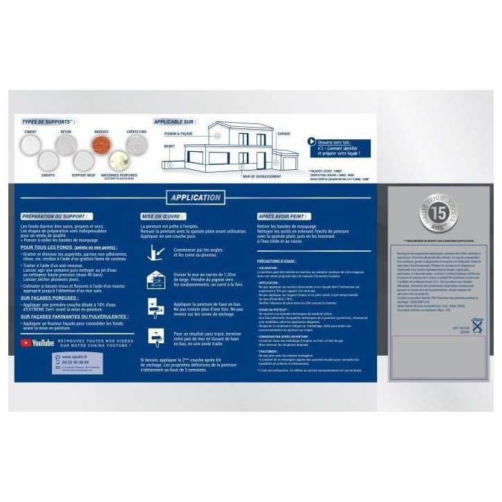 RIPOLIN PROTECTION EXTREME FACADE BLANC Mat 10 L RIPOLIN PROTECTION EXTREME FACADE BLANC Mat 10 L