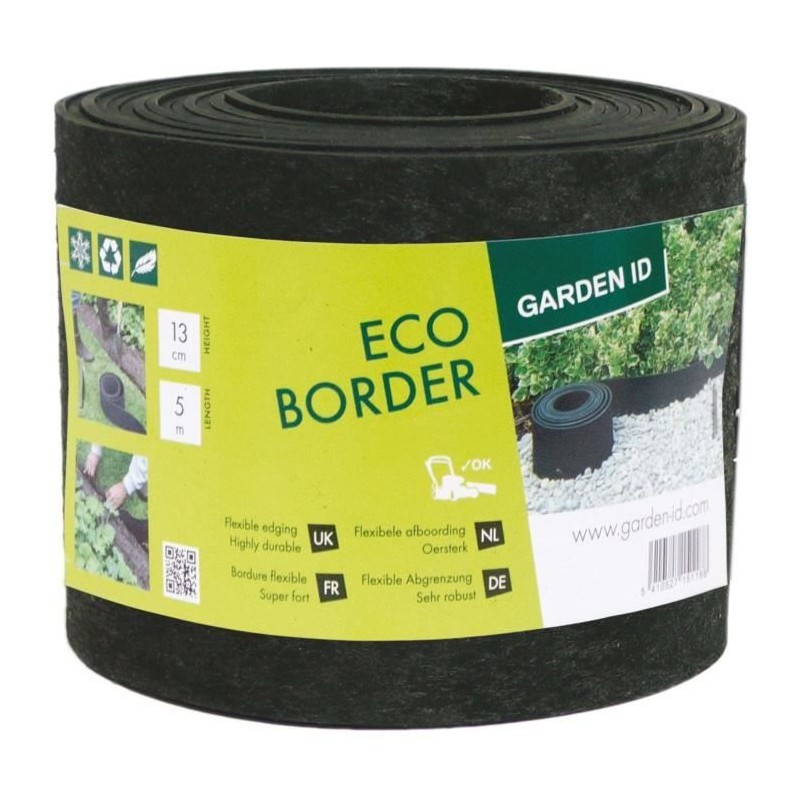 Bordure de jardin en caoutchouc recyclé - GARDEN ID Eco Border - 5 m Bordure de jardin en caoutchouc recyclé - GARDEN ID Eco Border - 5 m