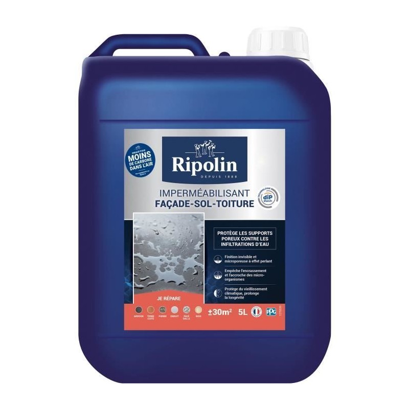 Imperméabilisant multi-supports RIPOLIN 398062 incolore 5L Imperméabilisant multi-supports RIPOLIN 398062 incolore 5L