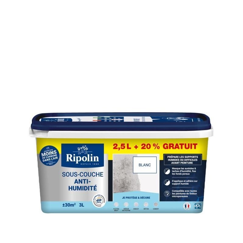RIPOLIN Sous-Couche Anti Humidité pour Préparer vos supports Humides RIPOLIN Sous-Couche Anti Humidité pour Préparer vos supports Humides