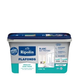 Peinture plafond - RIPOLIN - Xpro3 - Blanc mat - 5 l - Acrylique - Int