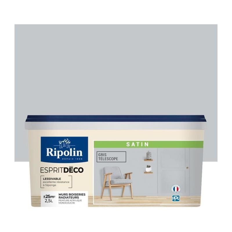 RIPOLIN ESPRIT DECO GR TELESCO SATIN 2.5L RIPOLIN ESPRIT DECO GR TELESCO SATIN 2.5L