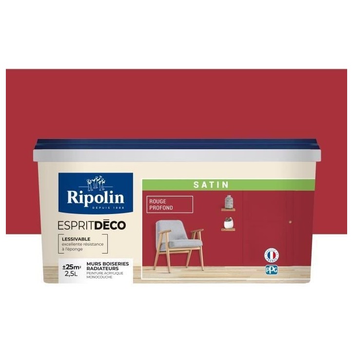 RIPOLIN - ESPRIT DECO RGE PROFOND - SATIN - 2.5L RIPOLIN - ESPRIT DECO RGE PROFOND - SATIN - 2.5L