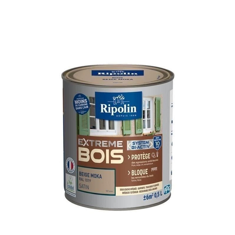 RIPOLIN Peinture Bois Satin Haute Protection 10 ans qui Protege et Mag RIPOLIN Peinture Bois Satin Haute Protection 10 ans qui Protege et Mag