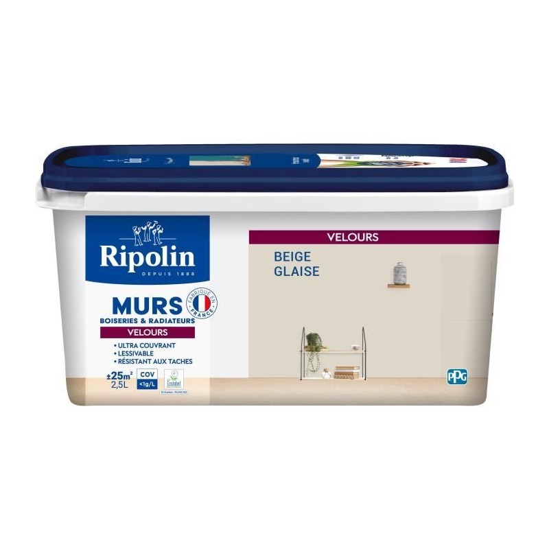 Peinture deco murs, boiseries & radiateurs - RIPOLIN - 441606 - Beige Peinture deco murs, boiseries & radiateurs - RIPOLIN - 441606 - Beige