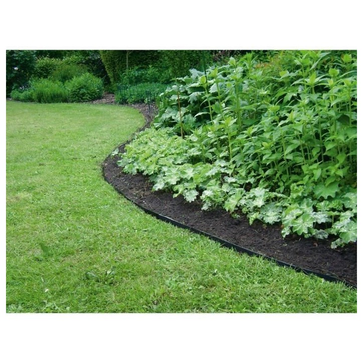 Bordure de jardin en caoutchouc recyclé - GARDEN ID Eco Border - 5 m H13 cm - Indestructible - Flexible, pose droite ou courbé Bordure de jardin en caoutchouc recyclé - GARDEN ID Eco Border - 5 m H13 cm - Indestructible - Flexible, pose droite ou courbé