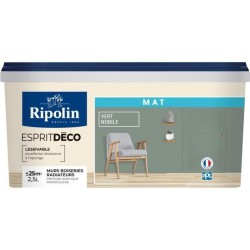 Peinture de décoration murale intérieure - Vert nobile mat - RIPOLIN