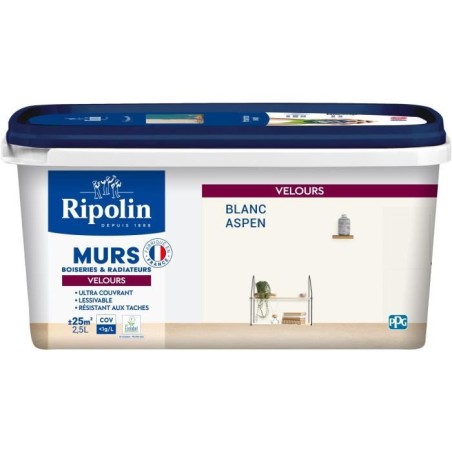 Peinture deco murs, boiseries & radiateurs - RIPOLIN - 447161 - Blanc