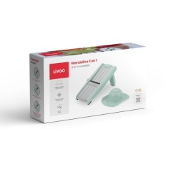 Mandoline 3 en 1 - LIVOO - MEN429 - Acier inoxydable - 3 a 9 mm - Poig