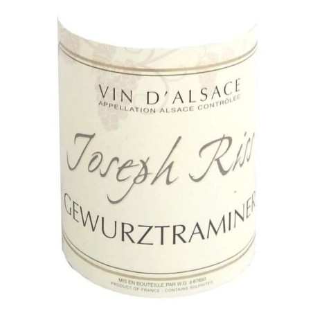 Joseph Riss Gewurztraminer - Vin blanc d'Alsace 2022