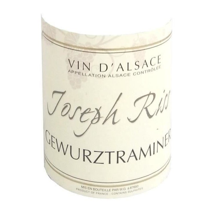 Joseph Riss Gewurztraminer - Vin blanc d'Alsace 2022