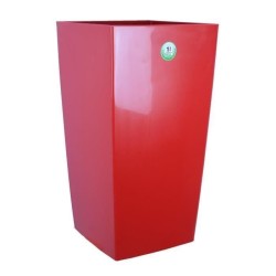 RIVIERA Pot de fleurs Nuance - Carré - 38 x 38 x H 69 cm - 67 L - Rou