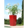 RIVIERA Pot de fleurs Nuance - Carré - 38 x 38 x H 69 cm - 67 L - Rou
